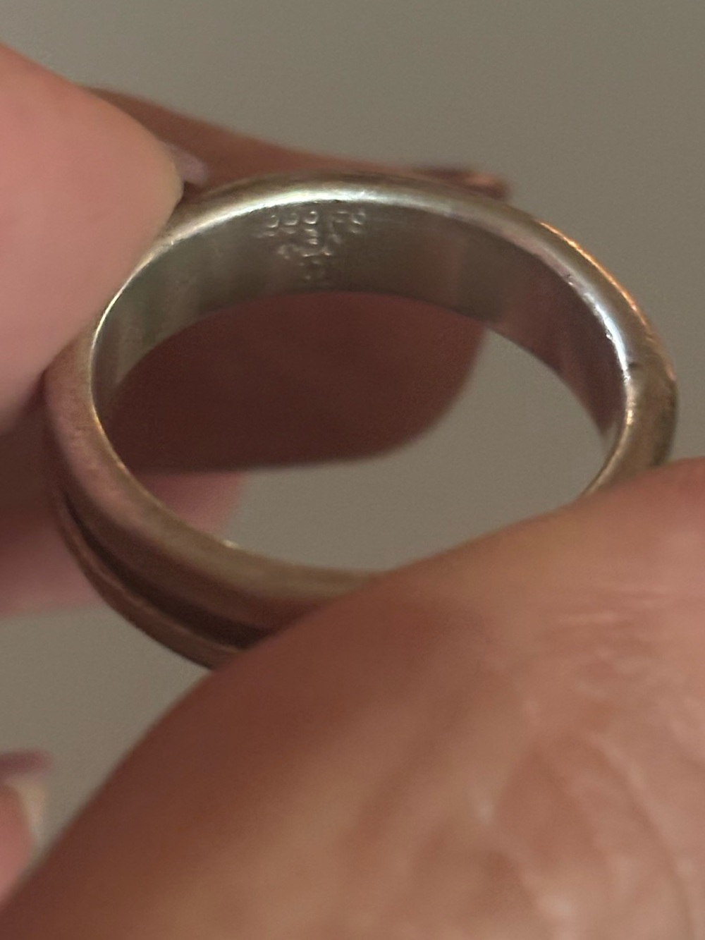 Silver and Bronze Wedding band UNISEX - Picture 3 of 3